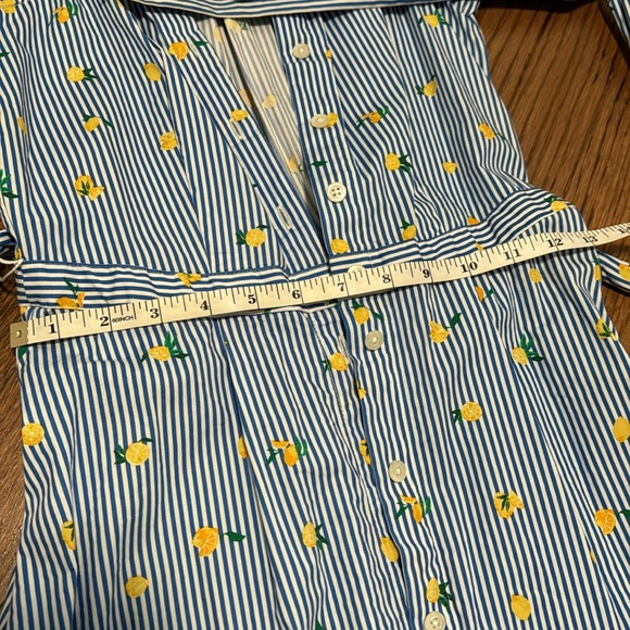 Blue and white, lemon printed J.Crew summer dress Size 00 - Picture 6 of 6